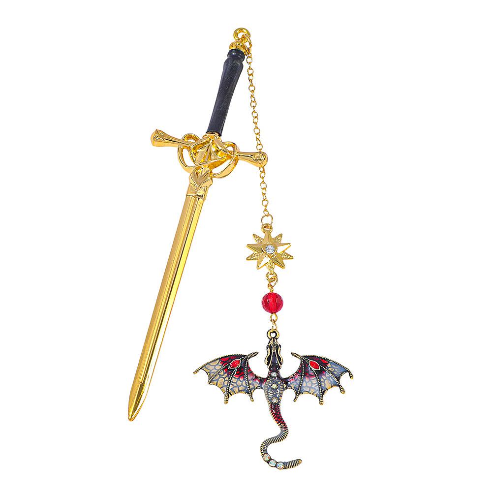 Zlatý Stegosaurus Záložka Narozeninový dárek pro fanoušky knih Čtenáře fantasy Knihomol Stříbrný Zlatý přívěsek Výroční dárek