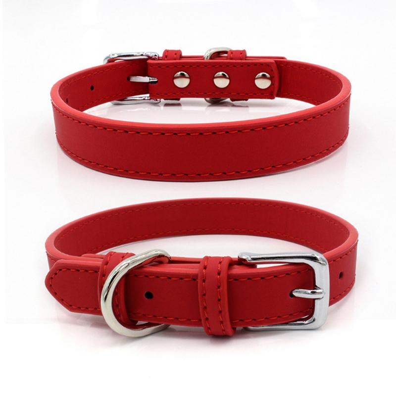 Affordable Comfort Dog Cat PU Leather Collar Adjustable Pet Accessories for Small Dogs Puppy Mascotas Supplies Collier Chien