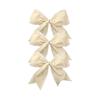 3pcs Christmas Bow Decorations, Fabric Christmas Tree Wreaths, Decorative Bow Decorations, Hanging Ornaments