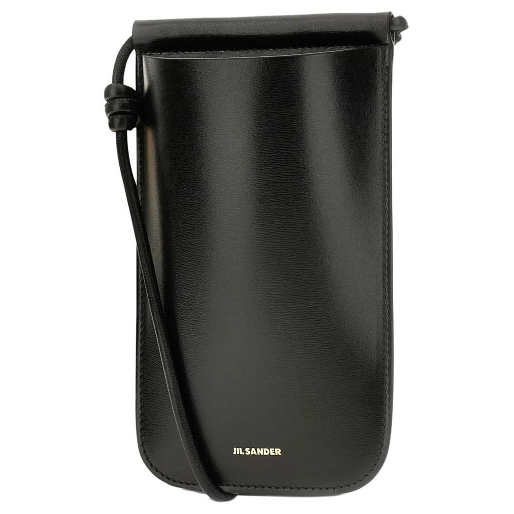 Jil Sander Classic Solid Color Design Napa Leather Phone Bag Regular Women bags Black J07VL00034841-001