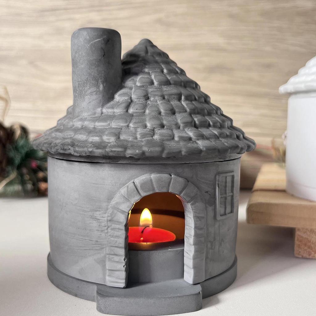 House Shape Silicone Tealight Stand Mould For Epoxy Resin Candle Tealight Holder Decoration Multipurpose Silicone Molds