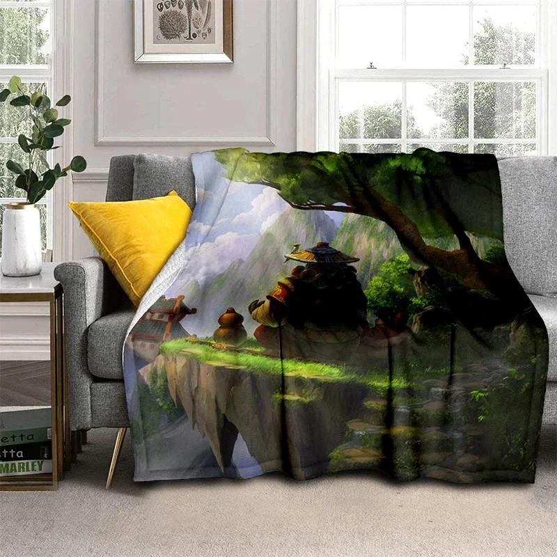 3D World Warcraft Super Burning Beauty Printed Blanket Creativity Super Soft Flannel Is Suitable For Sofa Or Bed Yoga Blanket