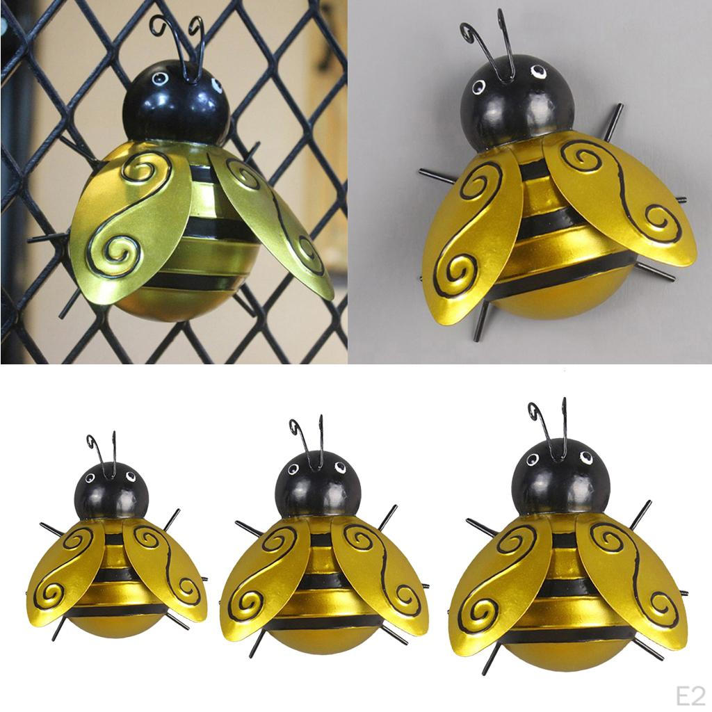 Bienen-Wandkunst-Skulptur für drinnen und draußen, Tierskulptur, Heimdekoration