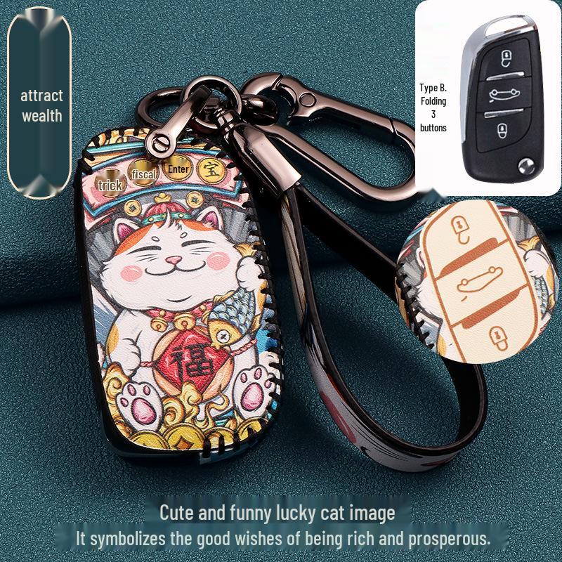 Universal Folding Key Case for Volkswagen, Kia, Toyota, Buick, Hyundai – Stylish Design for Men and Women