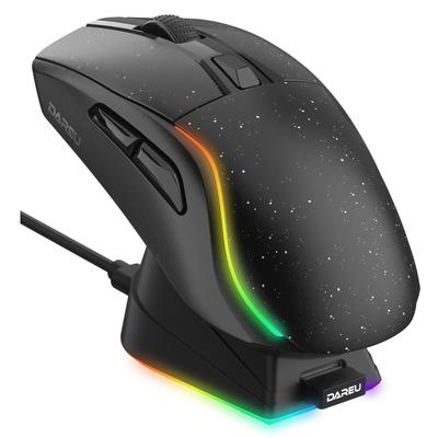DAREU A950 Wireless Gaming RGB Charging Stand 12000 Technical Standards Approved Mouse, Ambidextrous, Lightweight, Wireless, USB/2.4GHz/Bluetooth,