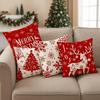 Comfortable Xmas Cushion Cover Soft Christmas Tree Cushion Cover Throw Pillowcase  New Year Decor