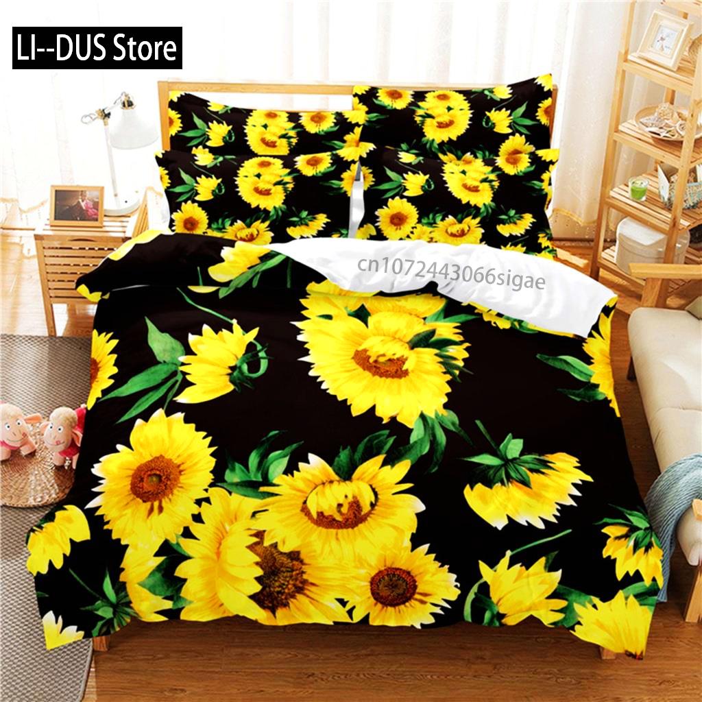 Beautiful Flower Bedding Set Duvet Cover Set 3d Bedding Digital Printing Queen Size Bedding Sets Fashion Design