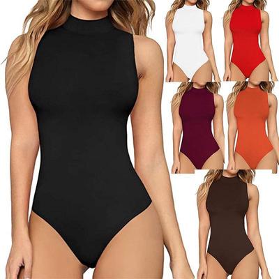 Nuovo Arrivo Tuta da Donna Senza Maniche ad Alto Collo - Stile Europeo & Americano, Sexy & Modellante