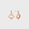 14K Pink Gold Fleur Lab Diamond 3-Ring Earrings TETK4P04193SLD