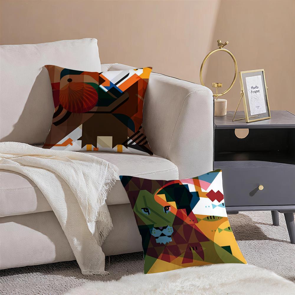 Minimalist Home Decor With Animal Colors Pillow Case Sofa Living Room Bedroom Headboard Backrest Cushion Square Cushion