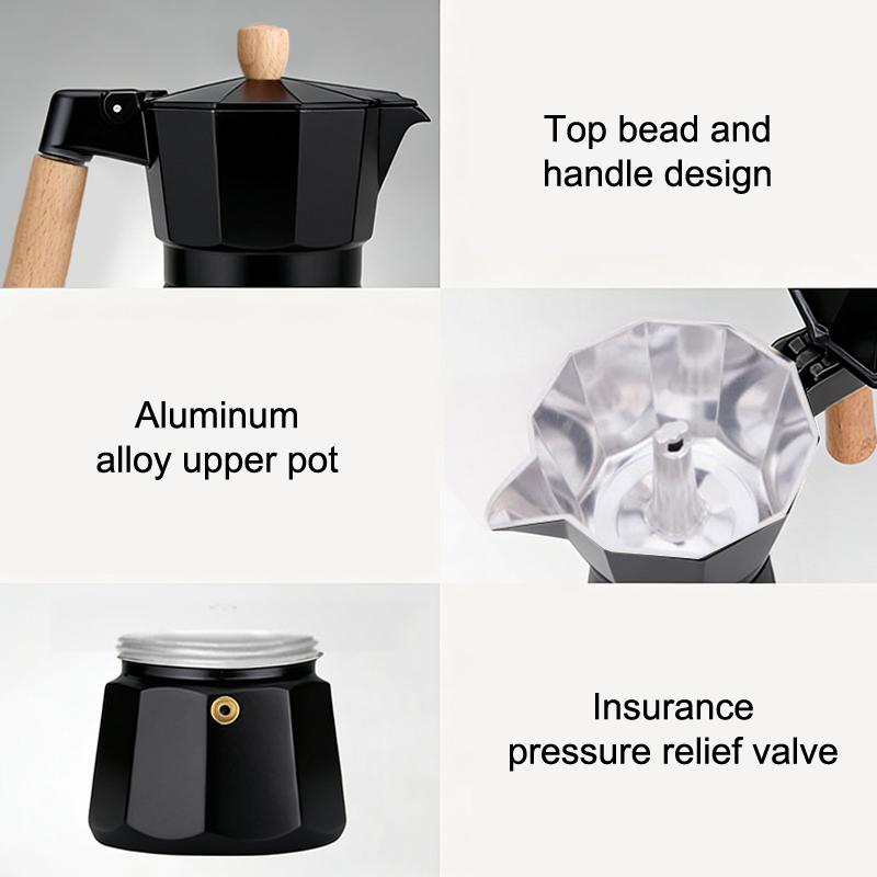 Alüminyum Espresso Ocak Üstü Moka Pot Express Kahve Makinesi Perkolatör İtalyan Klasik Mocha Kahve Makinesi