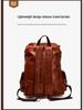 Men's Vintage Leather Backpack for Business and Travel