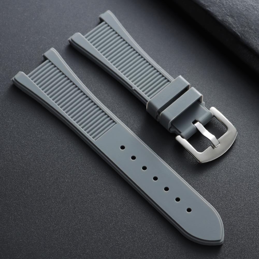 25*13mm Soft Rubber Strap Silicone Watch Band for Patek Philippe for Nautilus 5711/5712/5726/5980 Bracelet Waterproof Wristband