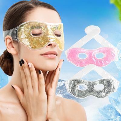 Masque pour les yeux en gel à paillettes douces d'été Rafraîchit physiquement les yeux Apaise les yeux Rafraîchit les yeux Bloque la lumière et Protection oculaire pour le sommeil
