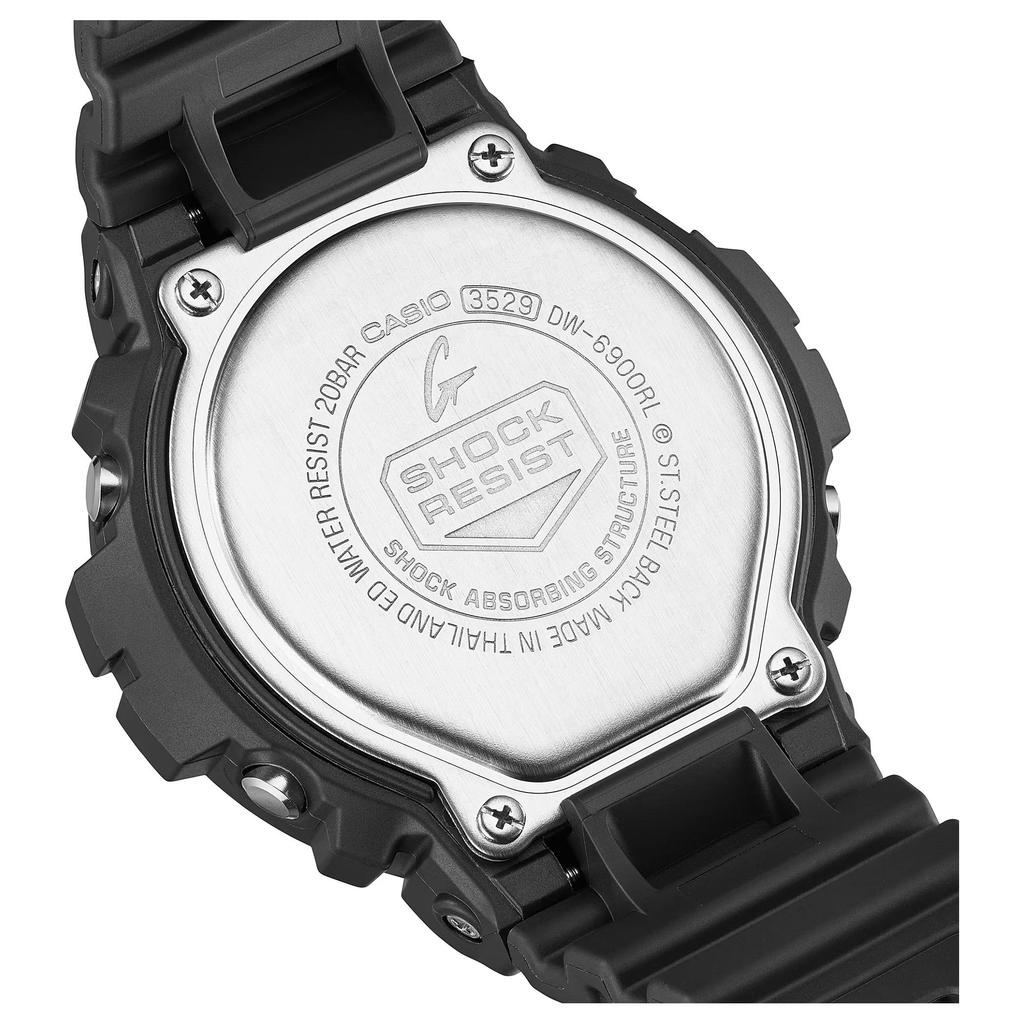 CASIO DIGITAL Quartz Movement Resin Strap Watch Unisex Gray Dial DW-6900RL-1PR