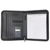 A4 PU Leather Business Folder with Calculator and Zipper