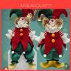 Charmante Handgefertigte Clownfigur Für Weihnachtsdekoration Plüschmaterial Festliches Geschenk Ideal Für Feiertagsstimmung