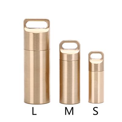 Wasserdichte Outdoor-Metall-Überlebenspille Match EDC-Etui Box Container Flasche