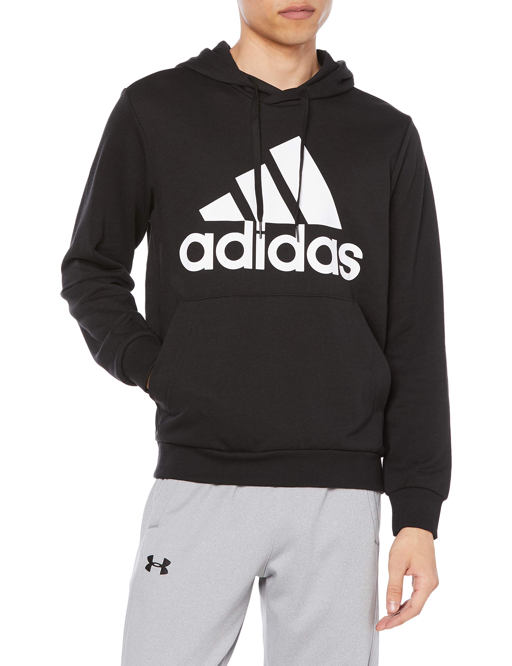 

Adidas Essentials Big Logo Size L Hoodie, Men s, Black/White (GK9540),
