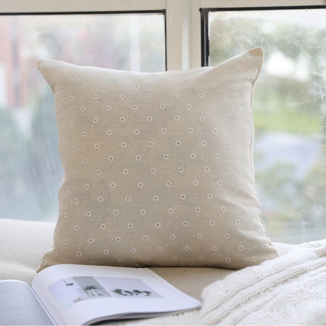 

Японская хлопково-льняная поясничная подушка - Мягкая подушка для дома, дивана, спинки автомобиля. Подушка в комплект не входит. 45x45cm (Core Not Included)