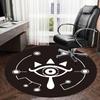 1pc China Yunnan Animation Festival Round Carpet, Made of Polyester,Perfect for Decorating Office Chairs, Living Rooms Fplt100