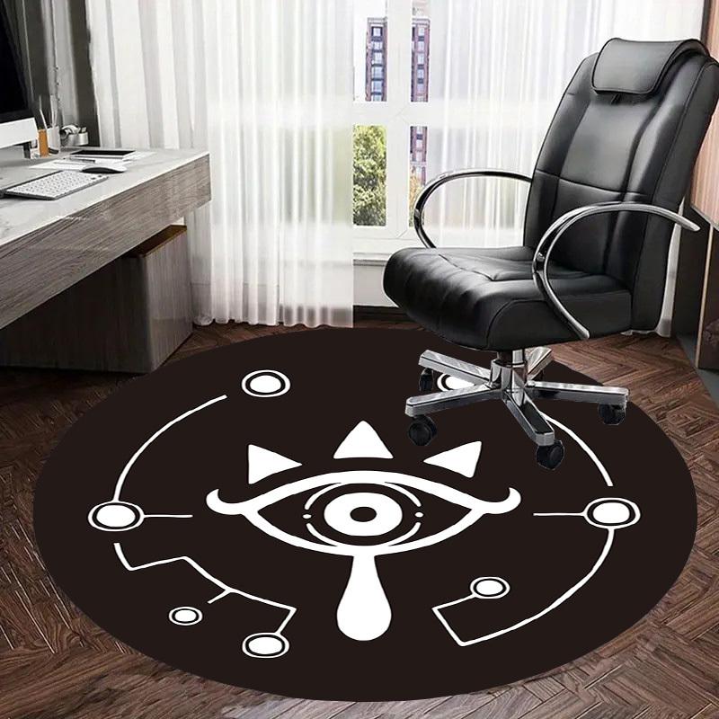 1pc China Yunnan Animation Festival Round Carpet, Made of Polyester,Perfect for Decorating Office Chairs, Living Rooms Fplt100