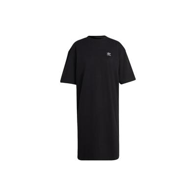 Vestido Camiseta Adicolor Classics Original Estampa de Logo Gola Redonda Solto Manga Curta Vestido Feminino Preto IB7318