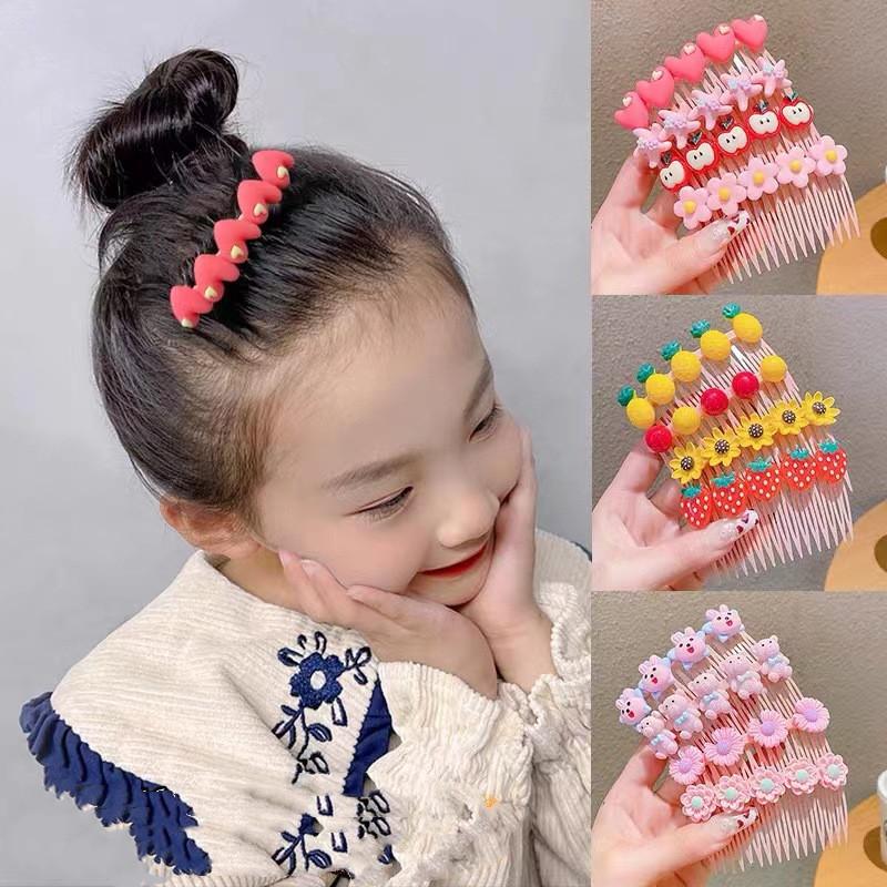 Mode Kinder Haarnadel Kleine Mädchen Pony Gebrochenes Haar Haarnadeln Mädchen Candy Farbe Süße Nette Einsatz Kamm Frauen Haar Zubehör