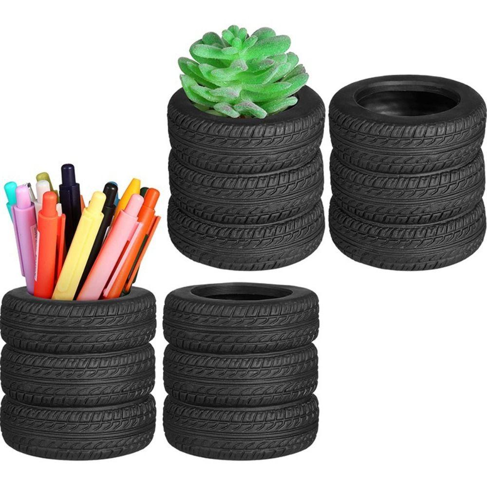 Creative Tire Shaped Pen Holder Multifunction Pencil Storage Rack  Stationery Accessories