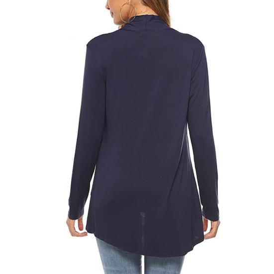 Women Coat Thin Soft Breathable Slim Fit Solid Color Friendly to Skin