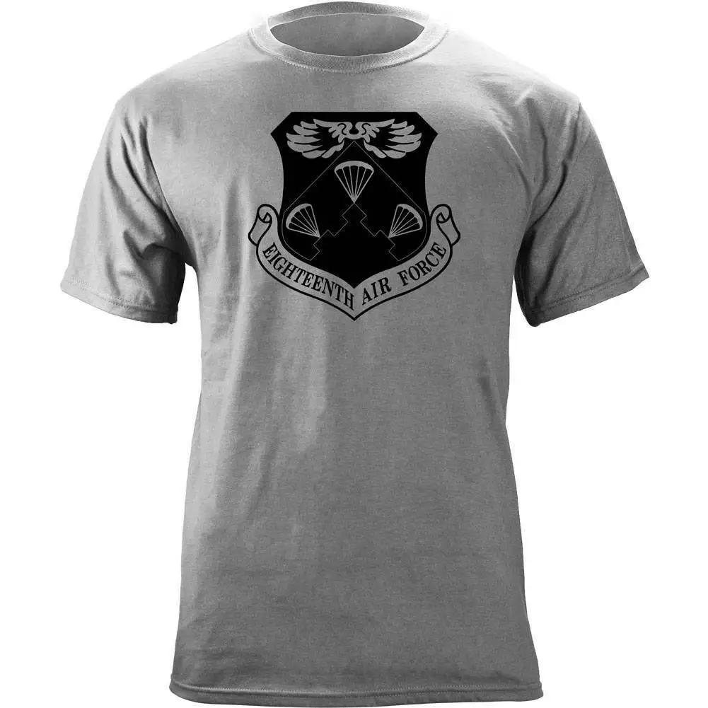Eighteenth Air Force Subdued Insignia Veteran TShirt 100 Cotton ONeck Short Sleeve Summer Casual Mens Tshirt Streetwear S