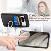 For Google Pixel 8 Case PU Leather Coated PC+TPU Phone Cover with Ring Holder Card Slots