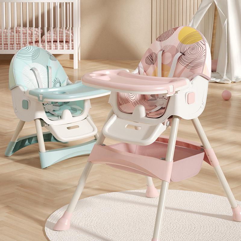Multifunctional Foldable Baby High Chair for Infants: Convenient Eating and Table Seat