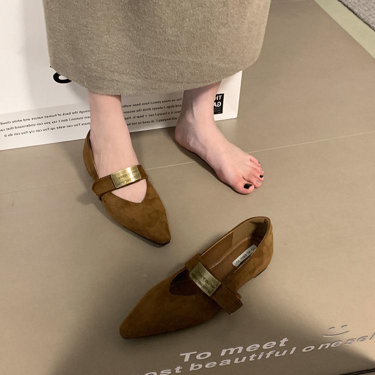 Korean Version of Temperament Versatile Single Shoes Women's 2025 Spring and Autumn New Inner Height Increase Small Fragrant Style Retro Shallow Mouth