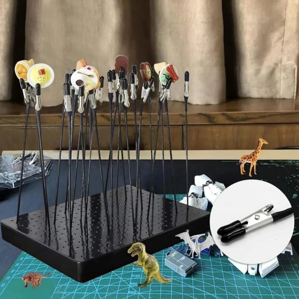 Modeling Tools Model Spray Stand Base Metal Clips Model Paint Holder Model Airbrush Paint Handmade