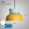 Nordic Macaron Halo Pendant Lamp - Modern Warm Lighting for Restaurants, Bars, and Bedrooms