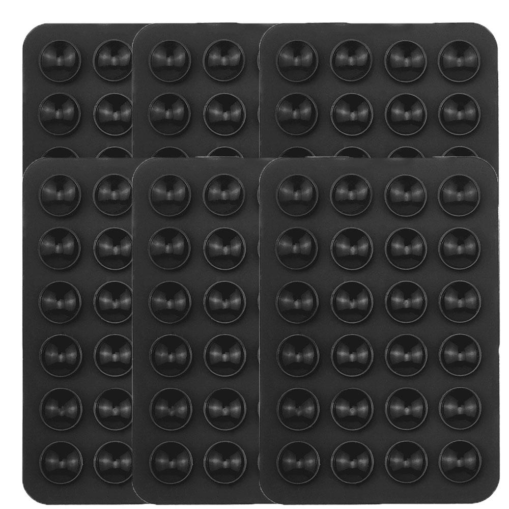 6/3/1 Stück Saugnapf Wandständer Matte Multifunktionaler Silikon-Saugnapf-Handyhalter Quadratische Rutschfeste Einseitige Lederhülle Halterung