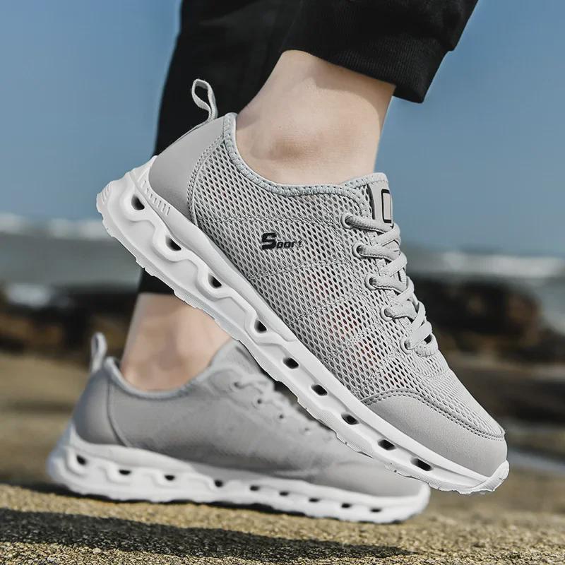 Men's 2021 Summer Casual Mesh Sports Shoes - Breathable, Outdoor, and Driving-Ready.