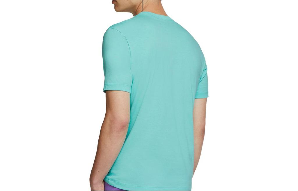Nike T Shirts Men's Turquoise Crew Neck Moderate Straight Fit CJ7618-434