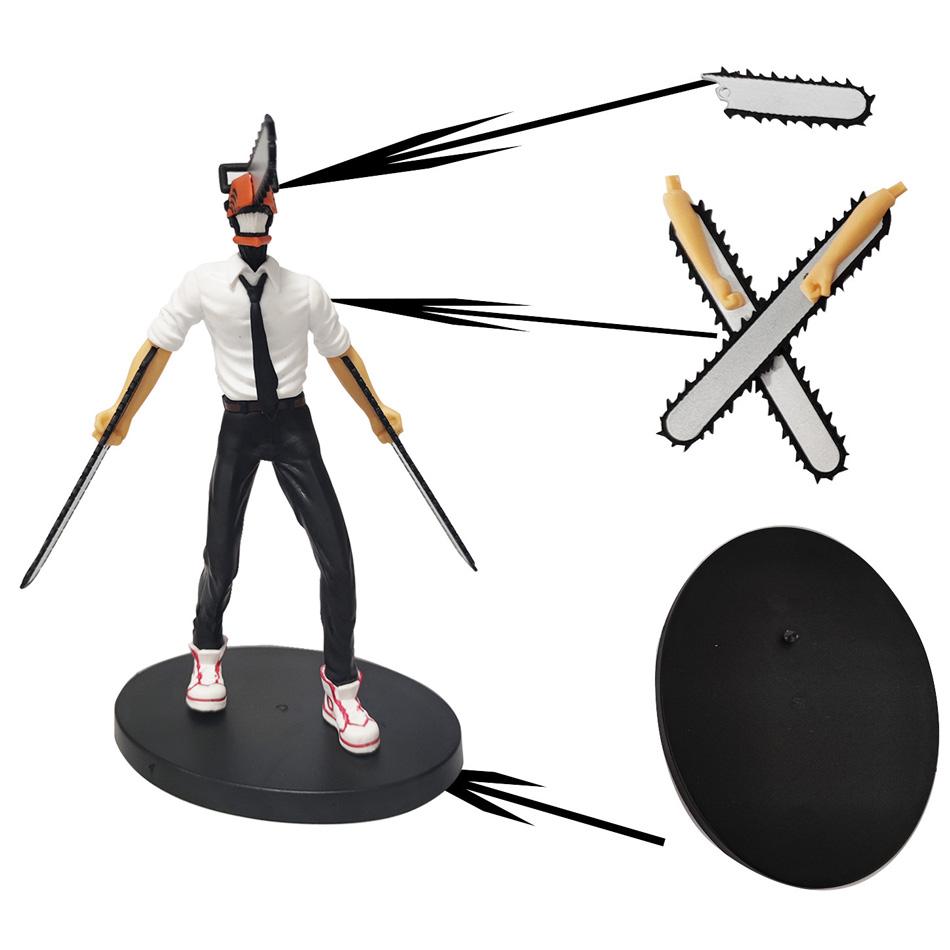 Chainsaw Man Anime Drei Figuren Power Denji Actionfigur PVC Chainsaw Man Power Figur PVC Erwachsenen Sammlermodell Puppen Spielzeug