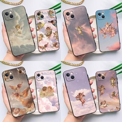 Cartoon Angel Baby Printing Phone Case For iPhone 15 13 12 11 14 Pro Max Mini X XR XS MAX SE 2020 7 8 Plus Back Cover