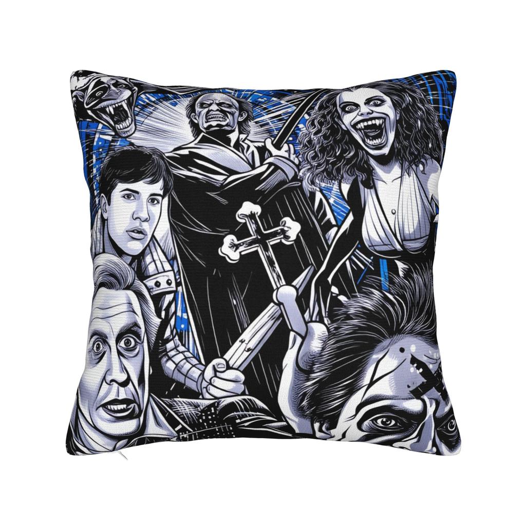 Horror Film Frighteds Nights Pillow Cover Kawaii Pillow Case For Living Room Sofa Comfy Cushion Cover Birthday Gift
