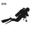 DYS Auto Shop Fashion Scuba Diver Reflective Car Vehicle Body Window Decals Sticker Decor