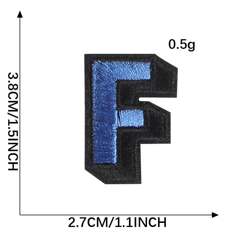 Duoku Computer Embroidery English Alphabet Cloth Label Name Label Ball Suit Mark Patch Clothing Accessories Embroidery Cloth Sticker