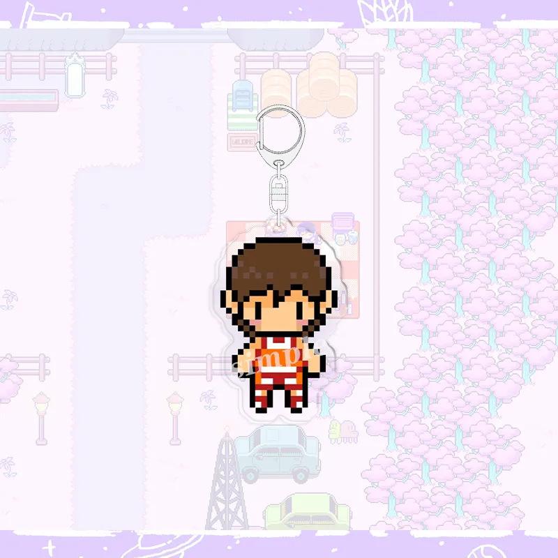 Κινούμενα Σχέδια Παιχνίδι Omori Φιγούρα Pixel Ακρυλικό Μπρελόκ Αστείο Δημιουργικό Βασίλειος Κελ Ηλιόλουστος Μενταγιόν Μπρελόκ Αλυσίδα Αξεσουάρ Αυτοκινήτου Τσάντας