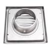 Exterior Wall Vent Cover with Flats 100mm Square SUS304 Stainless Steel Dryer Exhaust Vent Cover for