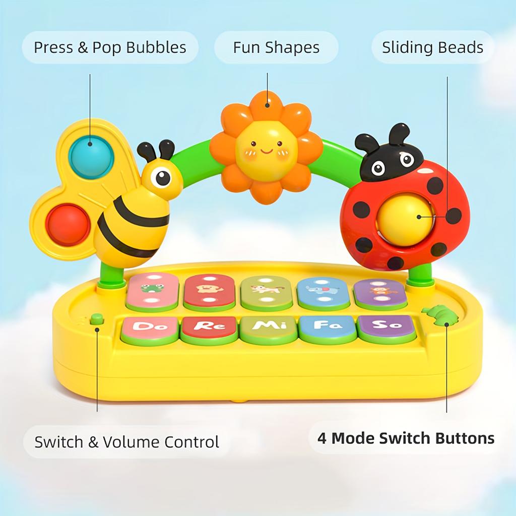 Baby Cartoon Music Toy, Educational  With Adjustable Volume And Multiple Modes