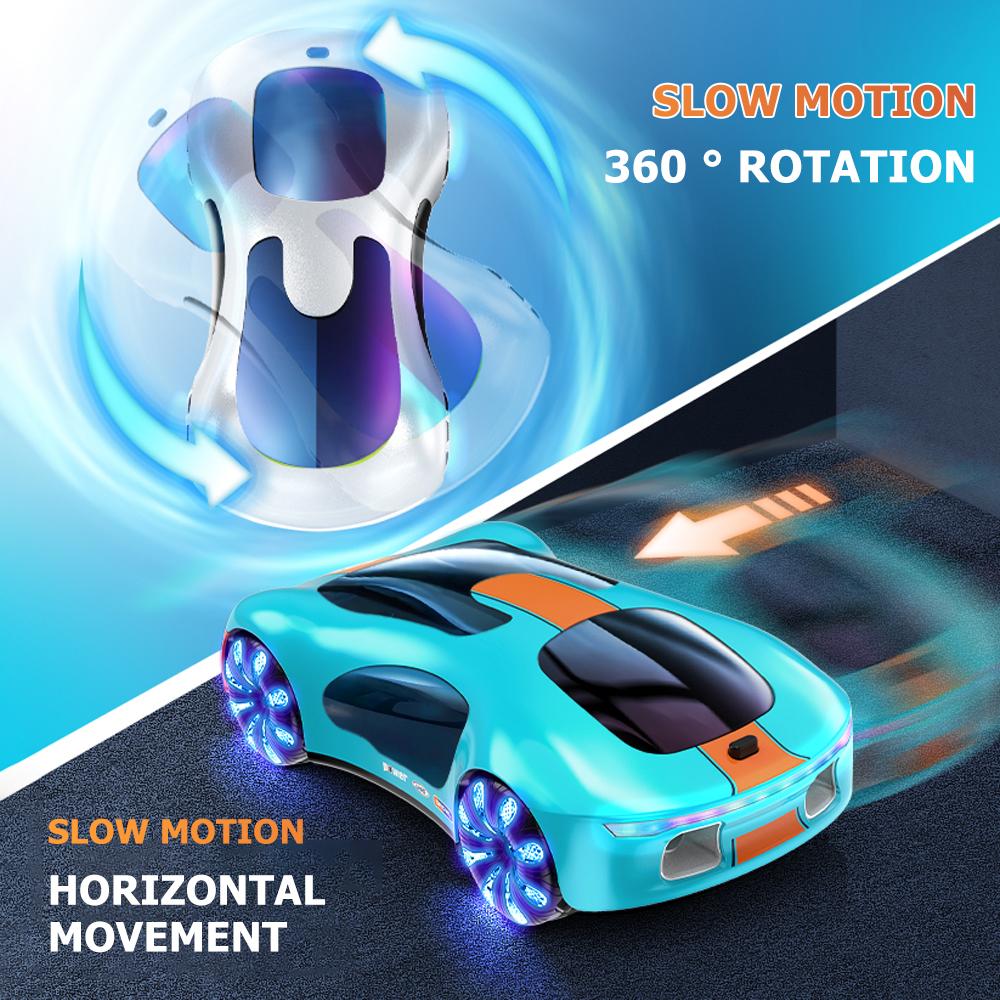 Rc Cars Toys For Boys 2.4Ghz Remote Control Car With Cool Lights Music & Sprayeffects Gesture Sensing Gifts For Boys Girls