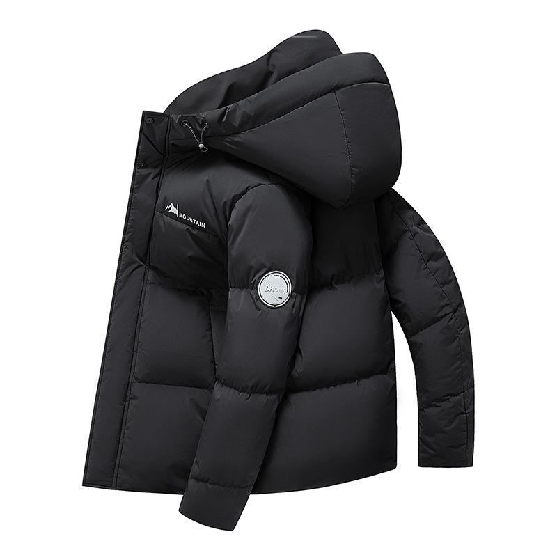 

Зимняя новая стильная китайская утепленная короткая куртка-пуховик с капюшоном 90 бархатная мужская повседневная модная теплая куртка-пуховик 4XL