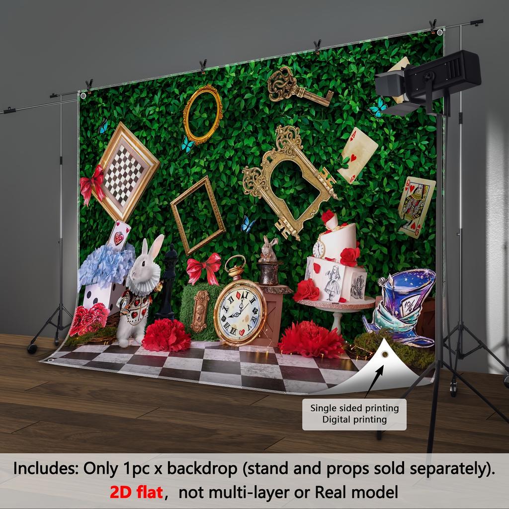 Fairy Tale Green Grass Decoration Background Winter Photography Backdrop Decorations For Photo Studio Photo Booth Christams Party